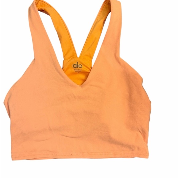 ALO Yoga Vibrant Orange Sports Bra size small - Picture 3 of 3